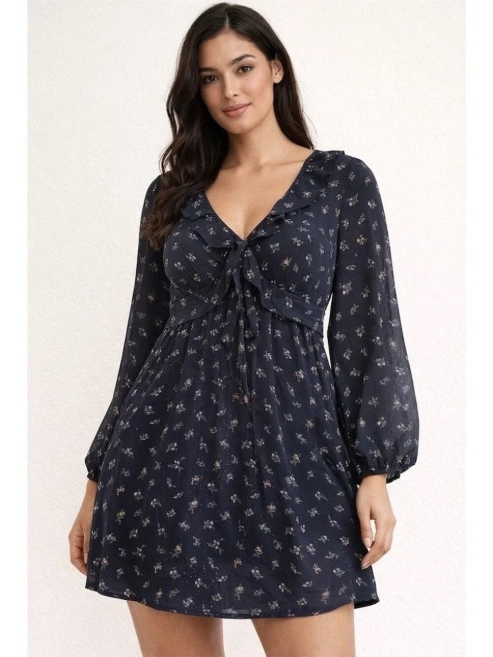American Eagle Outfitters Dark Dress with Floral Print
